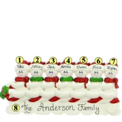 Snowmen Toboggan Family Of 7
