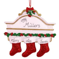 Stocking Mantle Family Of 3