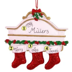 Stocking Mantle Family Of 3