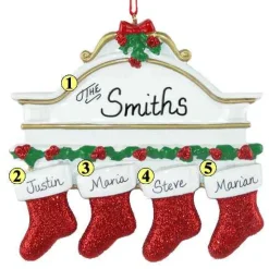 Stocking Mantle Family Of 4