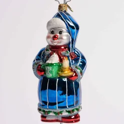 Sweet Dreams Snowman Glass Ornament