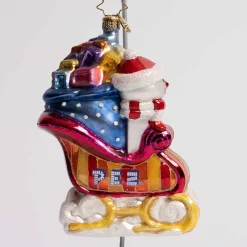 Sweet Sleigh Ride Glass Ornament