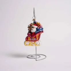 Sweet Sleigh Ride Glass Ornament