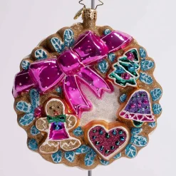 Sweet Treats Wreath Glass Ornament