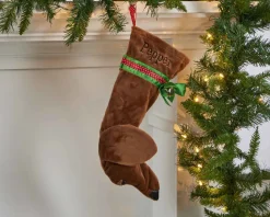 Tan Dachshund Stocking