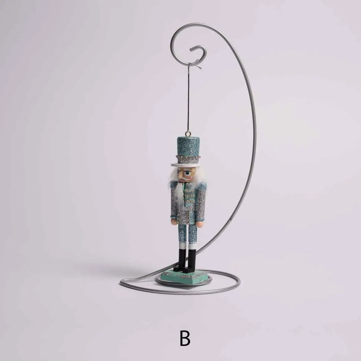 Teal And Sliver Nutcracker Ornament