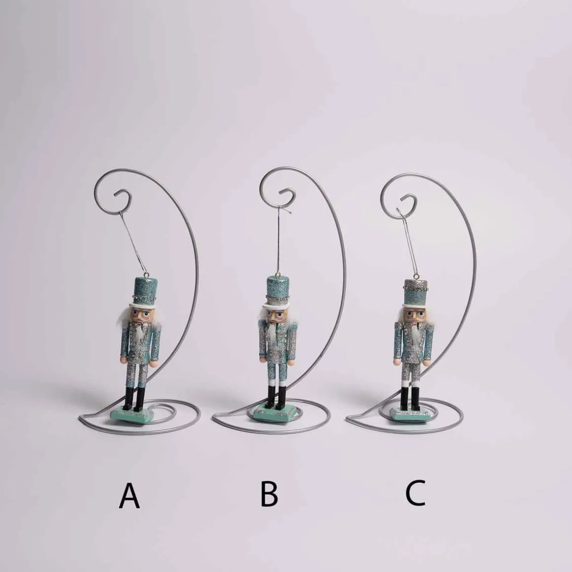 Teal And Sliver Nutcracker Ornament