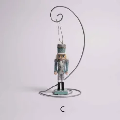 Teal And Sliver Nutcracker Ornament