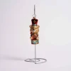 Tiny Teddy Drummer Boy Glass Ornament