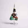 Today Is The Day Snowman Glass Ornament