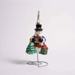 Today Is The Day Snowman Glass Ornament