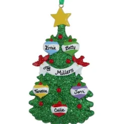 Tree With Ornaments Family Of 5