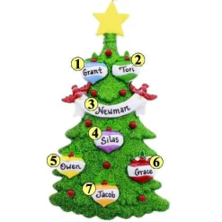 Tree With Ornaments Family Of 6