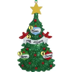 Tree With Ornaments Family Of 3
