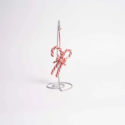 Twisted Candy Cane Clay Ornament