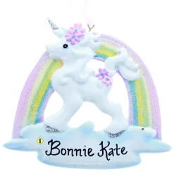 Unicorn And Rainbow Ornament