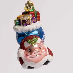 When Pigs Fly Glass Gem Ornament