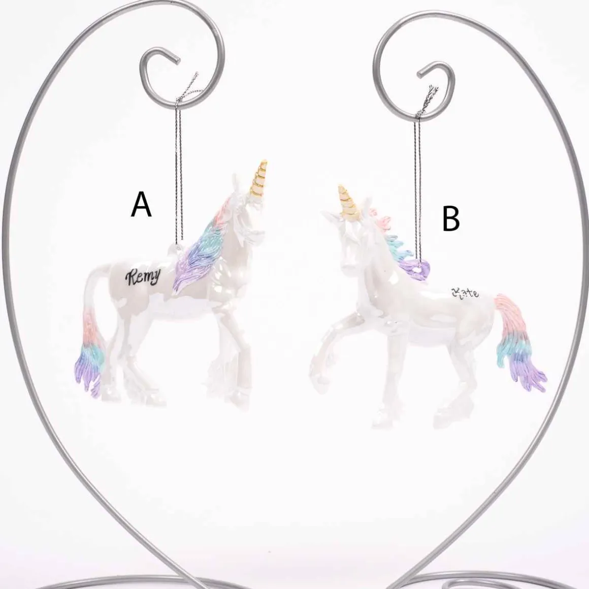 White Pastel Unicorn Ornament
