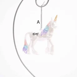 White Pastel Unicorn Ornament