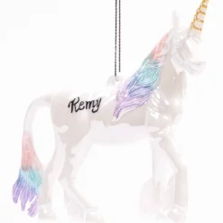 White Pastel Unicorn Ornament