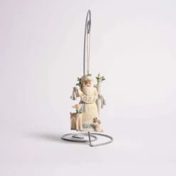 White Woodland 2022 Santa Ornament