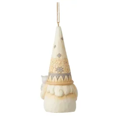 White Woodland Gnome Ornament