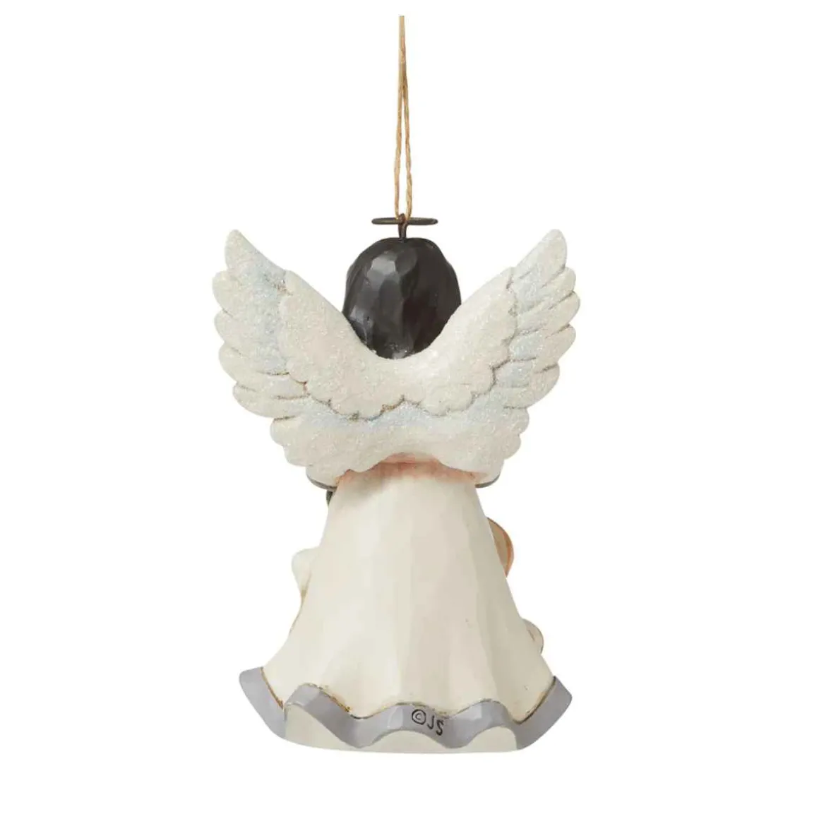 White Woodland Heritage Believe Angel Ornament