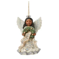 White Woodland Heritage Believe Angel Ornament