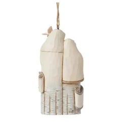 White Woodland Holy Family Ornament