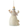 White Woodland Snowman Ornament