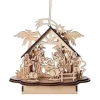 Wood Nativity Ornament