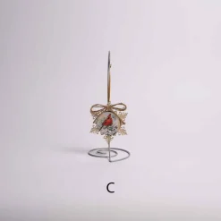 Wood Snowflake With Cardinal Ornament